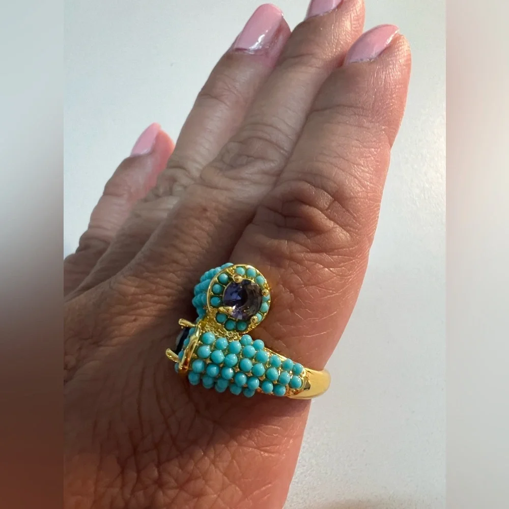 Turquoise Ring with Amethyst